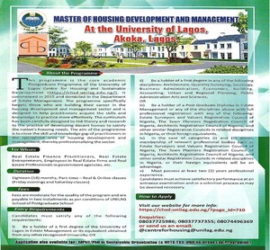 Master of Housing Development and Management (2023/2024 Session)