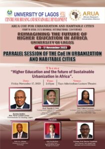 Parallel Session titled “Higher Education and the Future of Sustainable Urbanization in Africa”